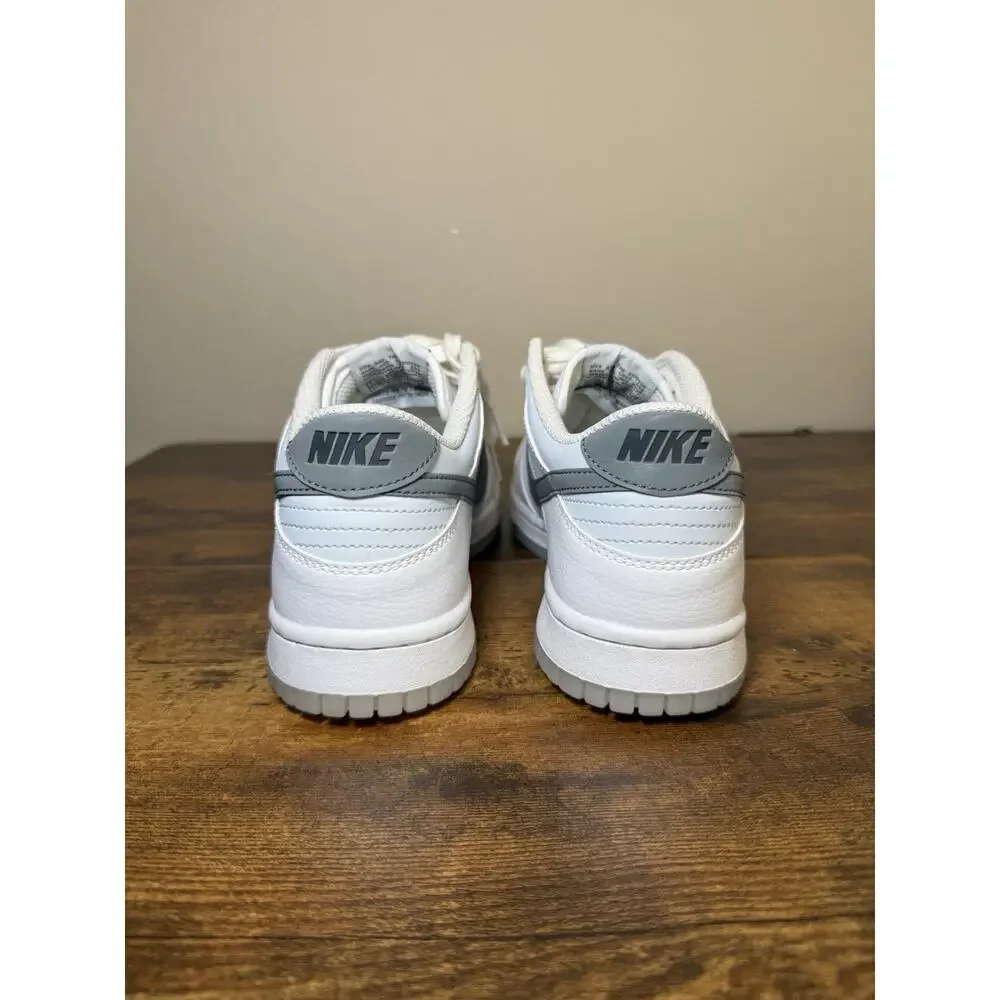Nike Dunk Low GS “Reflective Swoosh White” Grey Sneakers FV0365 100 Size 7Y